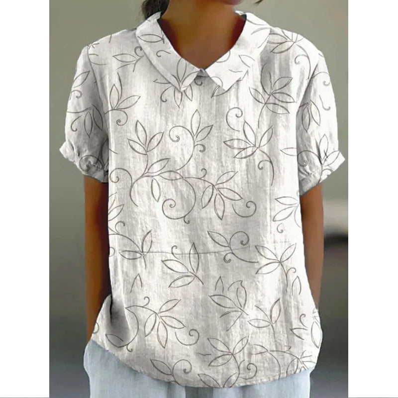 2025 Best-Selling Foreign Trade Cross-Border Summer-Style Short-Sleeve Printed Pullover Shirt