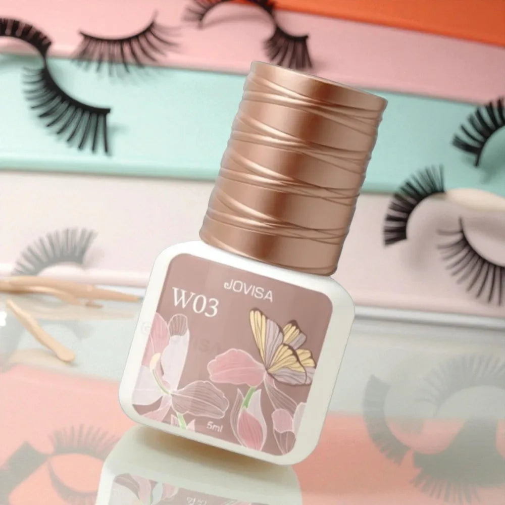 JOVISA W03 Custom Latex Free Lash Adhesive Speed 0.5-1s Eyelash Extension Magnetic Glue Strong Hold Eyelash Extension Glue