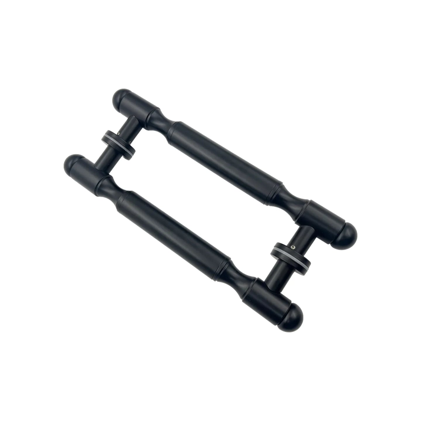 Modern Luxury Matte Black Door Handle with Decorative Ball Ends H-Type Entrance Pull Handle Manufacturer for Glass and Wooden