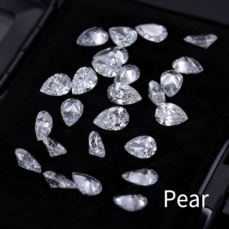 2X3mm - 5X7mm HPHT DEF VS Melee Lab Created Diamond Pear Cut Loose Fancy Lab Grown Diamond