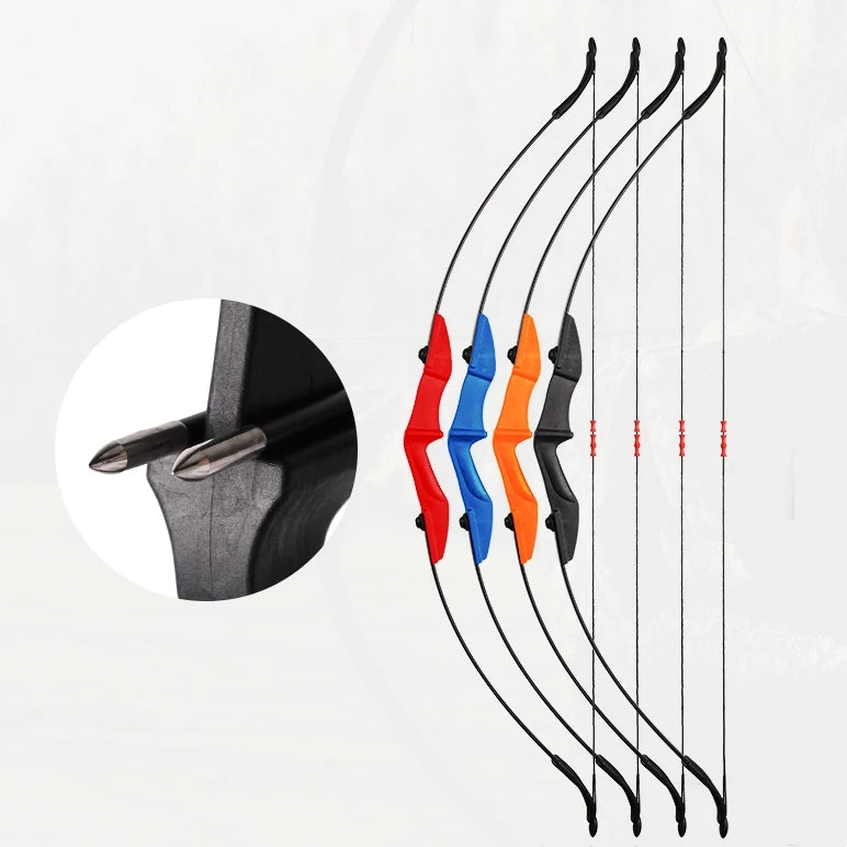 Archery Tag Sports Game Draw Weight Arrow Shooting Game Left Right Hand Powerful Black Lightweight CS Recurve Bow