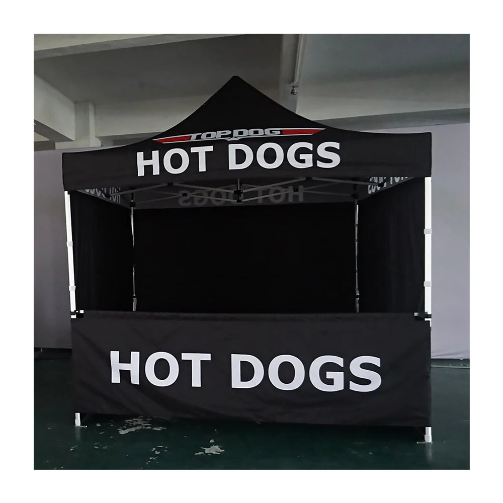 Custom Industrial 10x10 40mm Hexagon Aluminum Frame 600D Commercial Exhibition Food Canopy Tent Custom With Logo