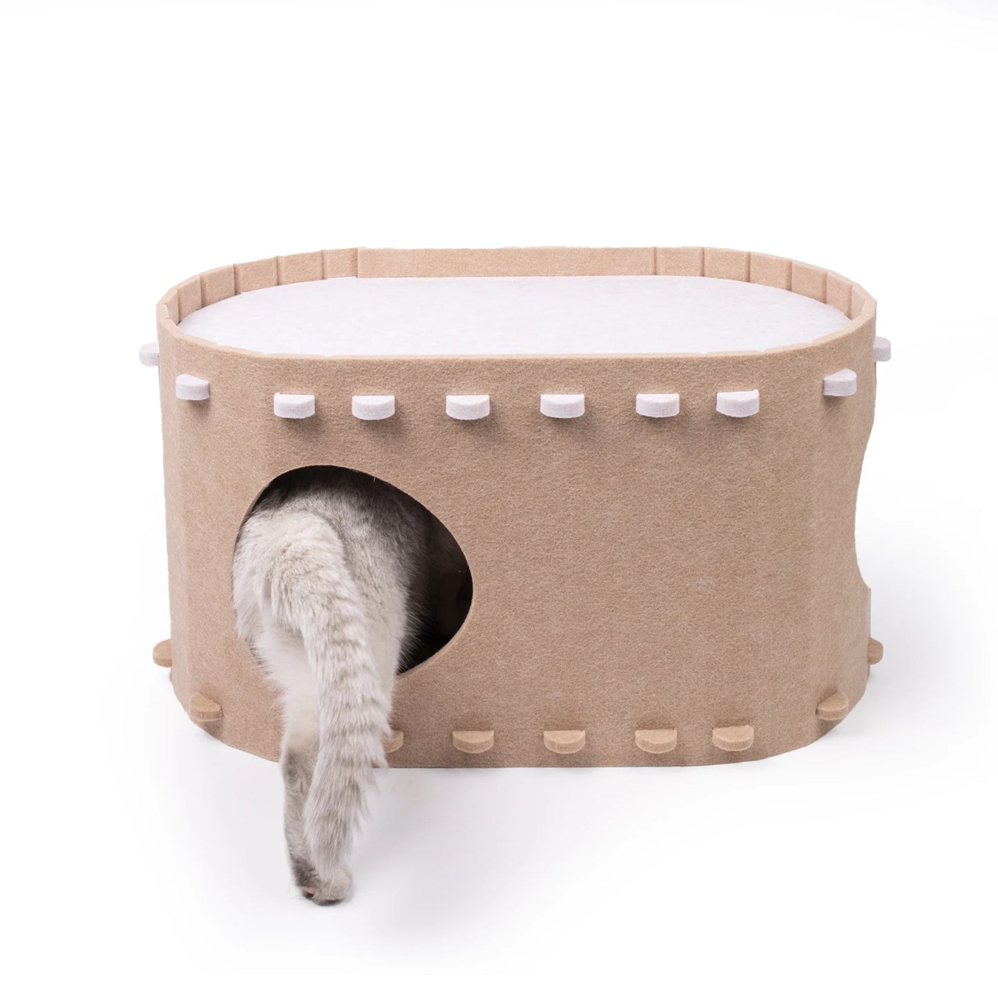 Factory Wholesale Customize Size Easy Assemble Unique Design Cat Scratcher Bed Felt Cat Bed Cute Cat Bed