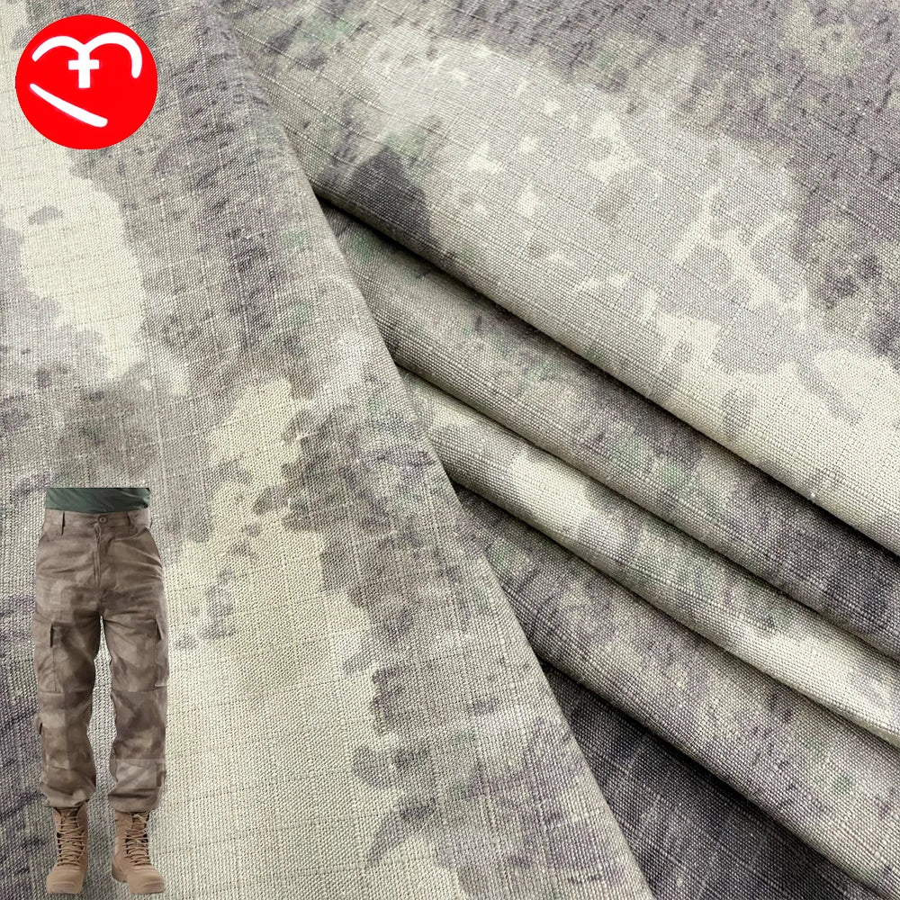 Manufacturers TC 50% Polyester 50% Cotton Dutch Jungle Camouflage Blended Waterproof Ripstop for Tactical Outdoor Clothing Bag