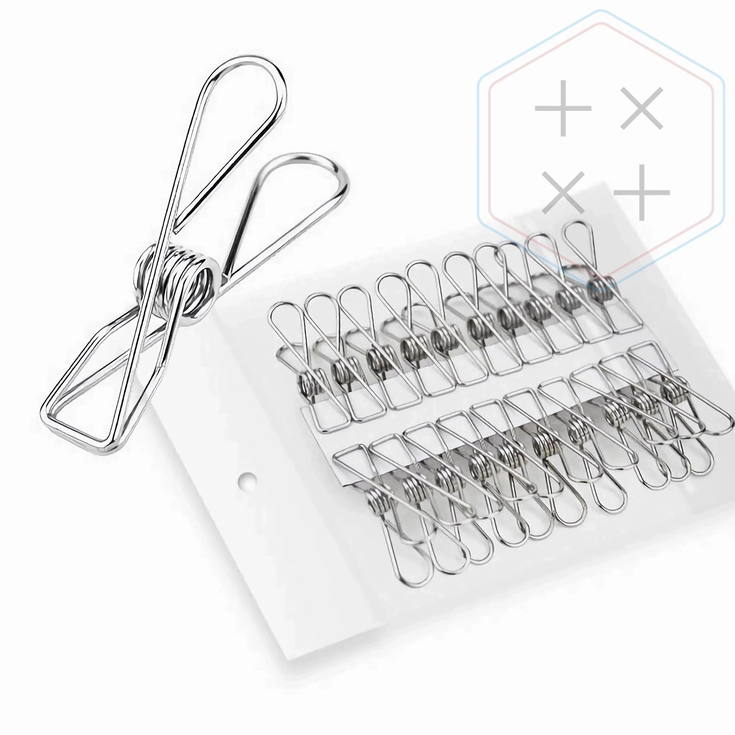 6.5 cm Stainless Steel Metal Clothes Pegs for Laundry Clip