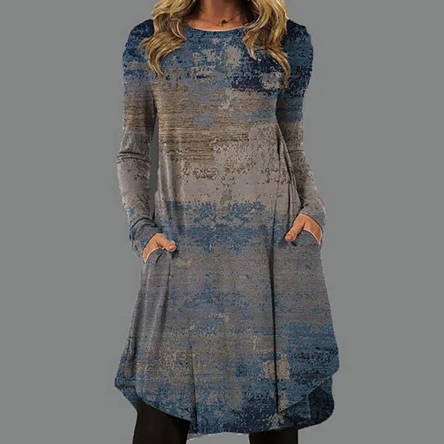 European American Ethnic Style Casual Dress for Spring Autumn New Version Stock for  AliExpress Independent Chiffon