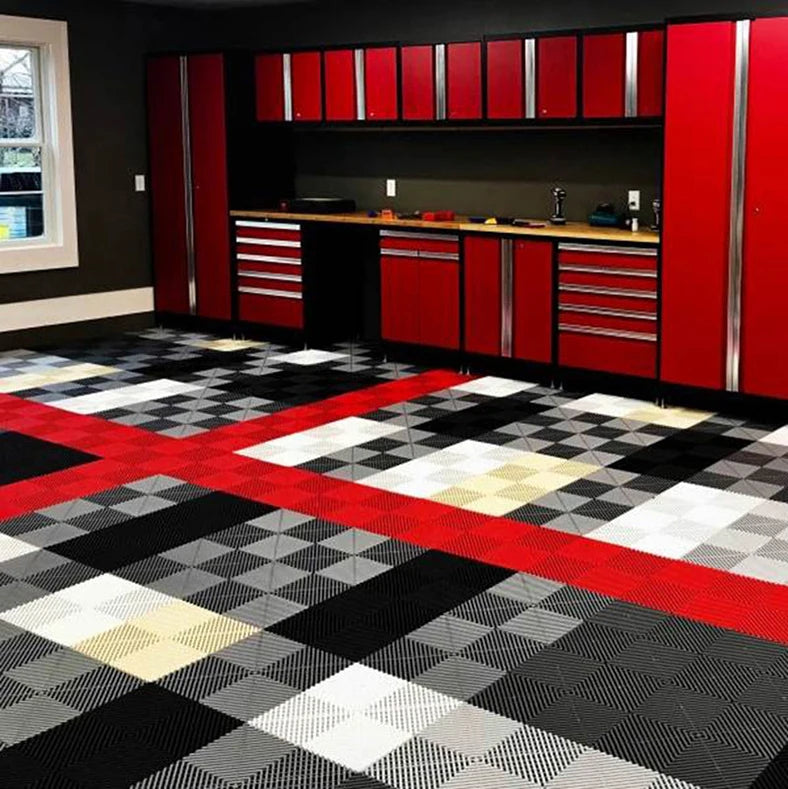 Easy Installation Plastic PP Garage/Workshop/Warehouse Floor Tiles Interlocking Tiles  for Workshop Garage Floor Tiles