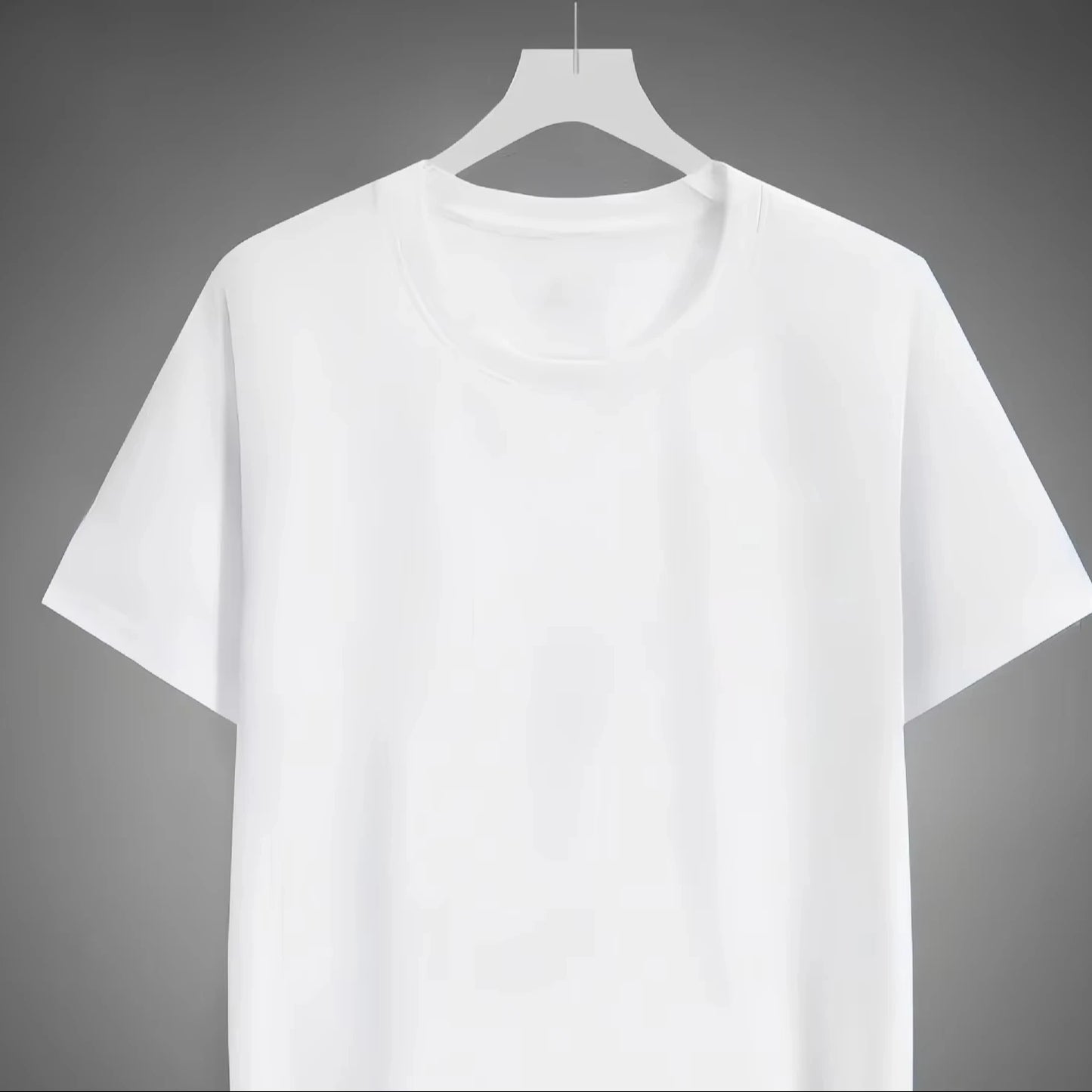 Oem customized cross border 180g milk silk white short sleeved tshirt men's loose casual non transparent bottoming shirt