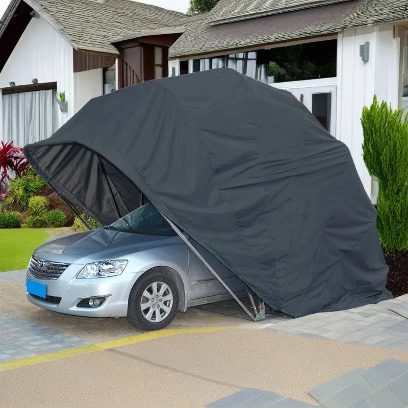 Retractable Foldable Car Shelter Portable Canopy Garage Tent Easy-to-Use Carport