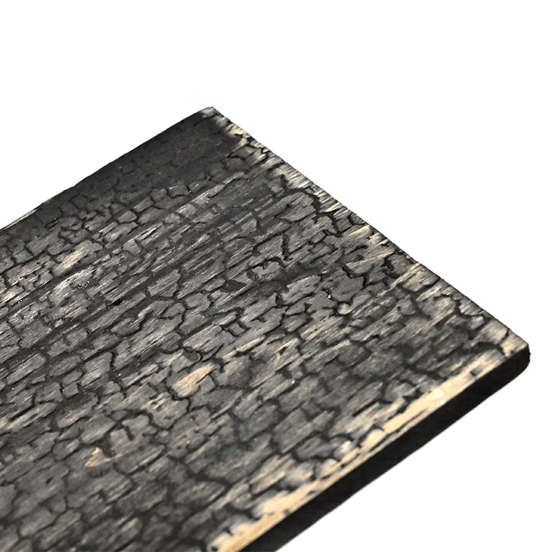 MUMU Design Black Color Stylish Embossed Pattern Wall Panels Carbonized Cedar Wood for Residential and Commercial Spaces