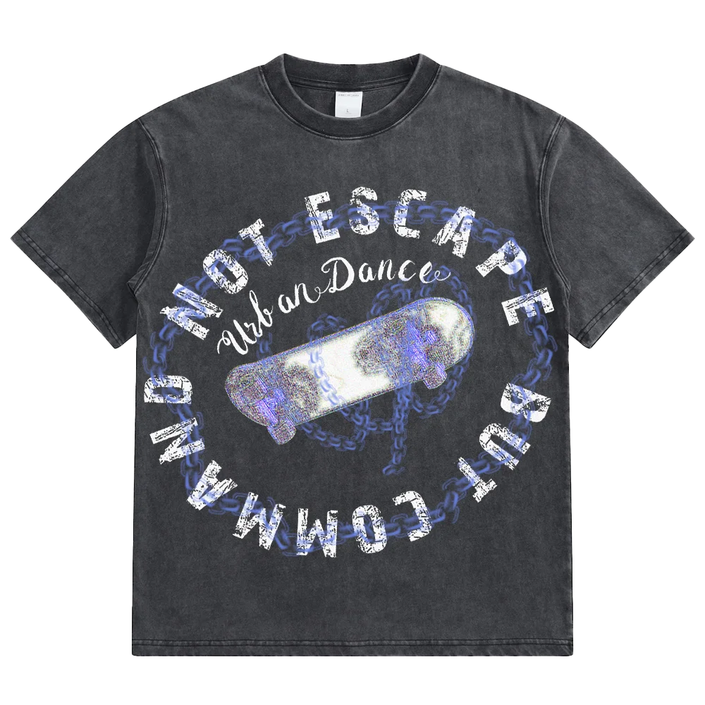 Men's 100% Cotton 280gsm Heavyweight Sun Faded Wash Oversized Streetwear Tshirt Vintage Drop Shoulder Design