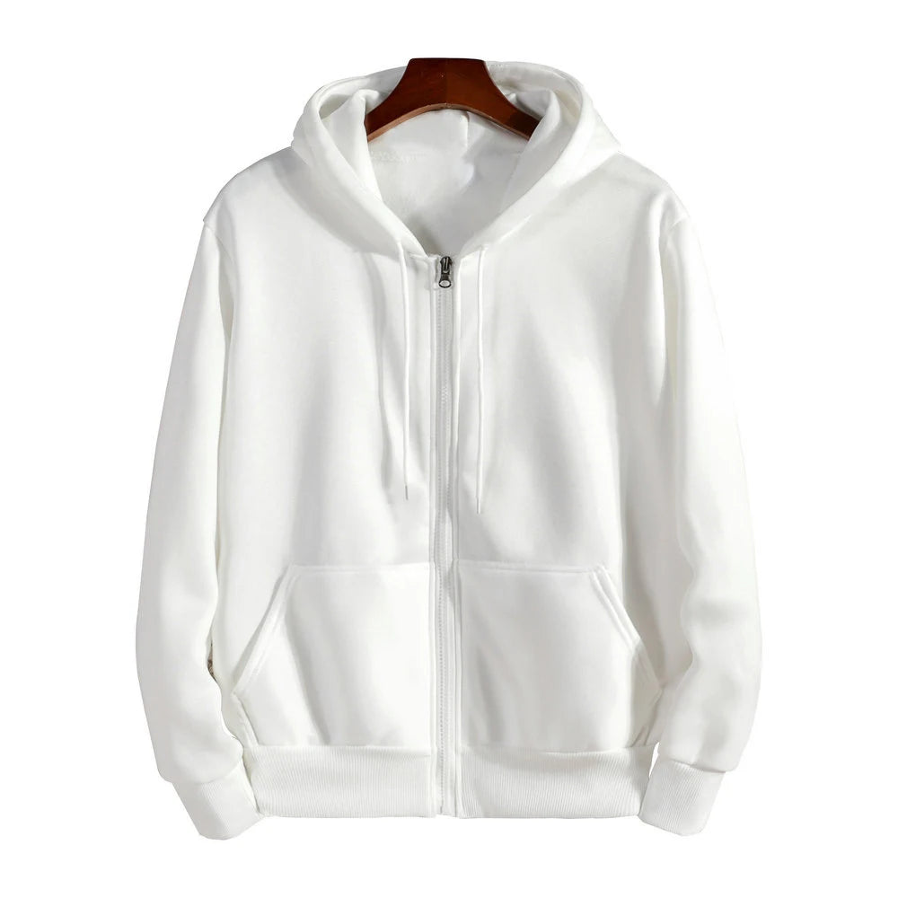 OEM Customized Logo Design men and women casual sports drop shoulder tops loose large size zipper sports hooded sweatshirt