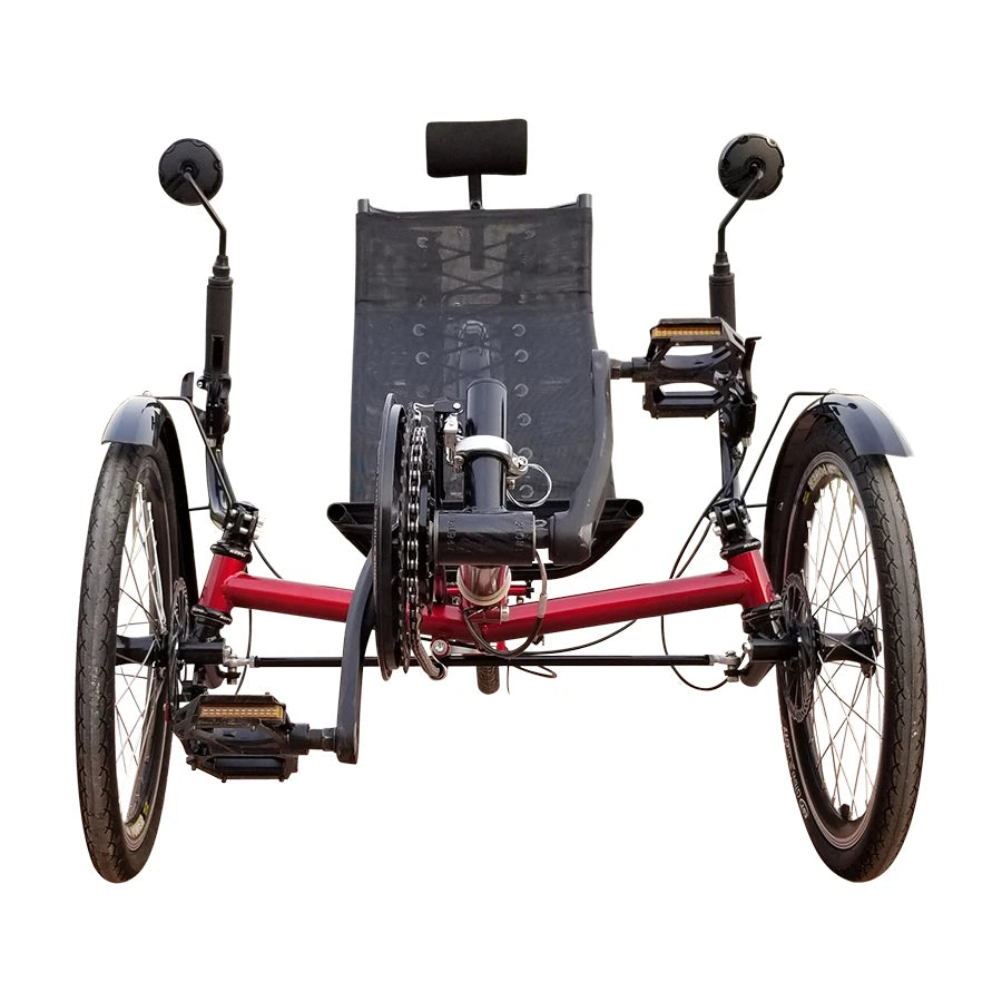 2024 Hot Sale 3 Wheels Cheap Rear Suspension Entry Level One Person Comfortable Seat Good Performer Recumbent Trike Bicycle