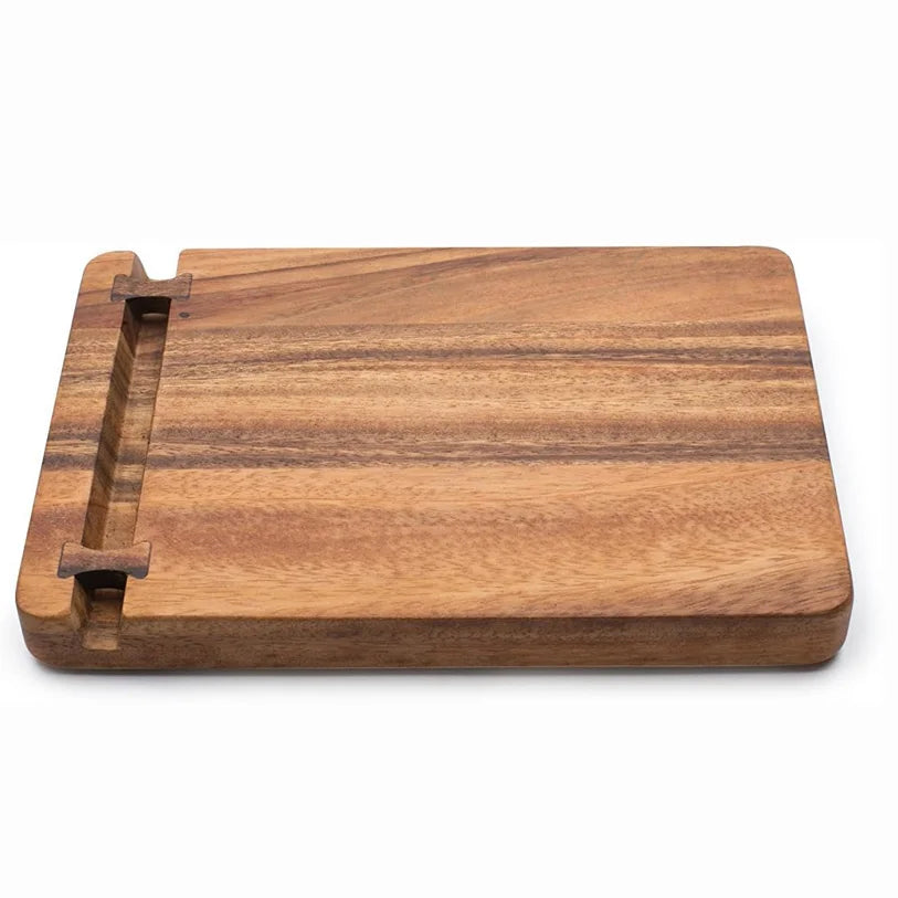 Vietnam Factory Directly Hot Sell Solid Wooden Acacia Cutting Board With Knife Holder