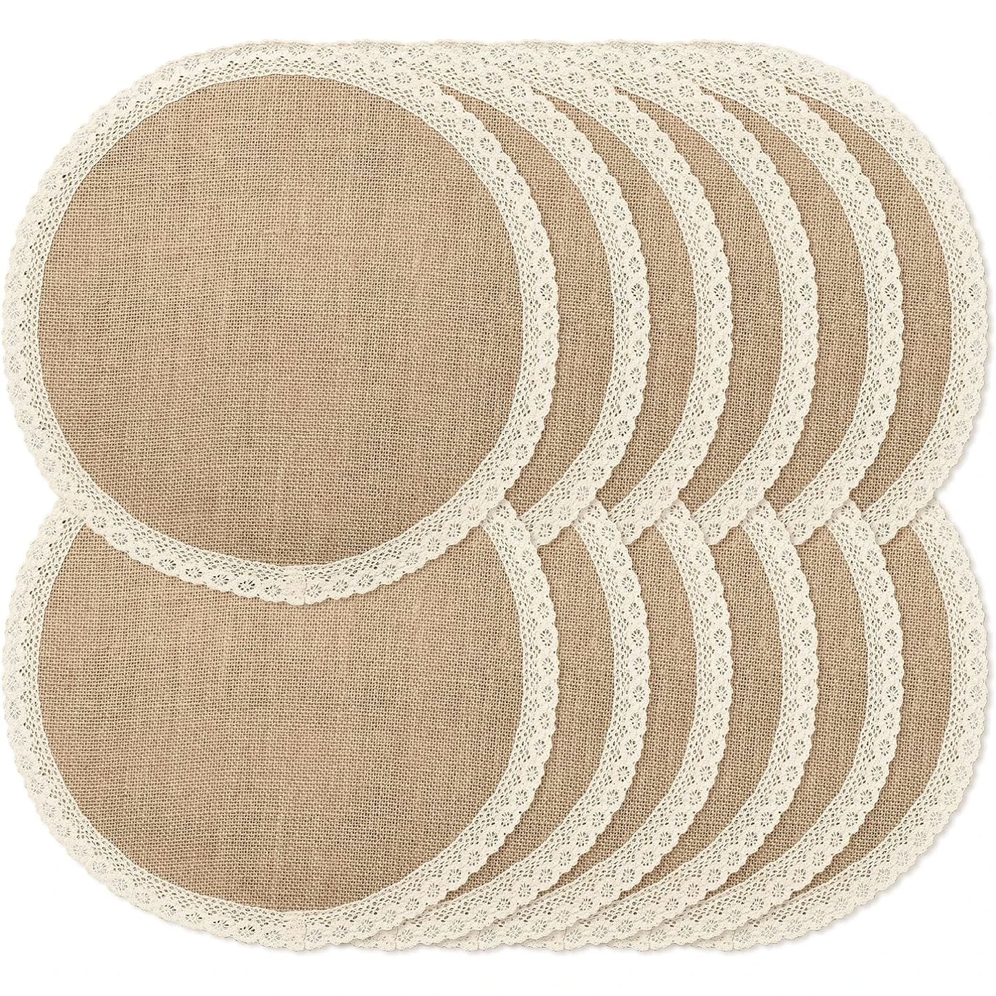 Tabletex Boho Decor Placemats Custom Natural Jute Woven Placemats for Coffee Kitchen Dining Room