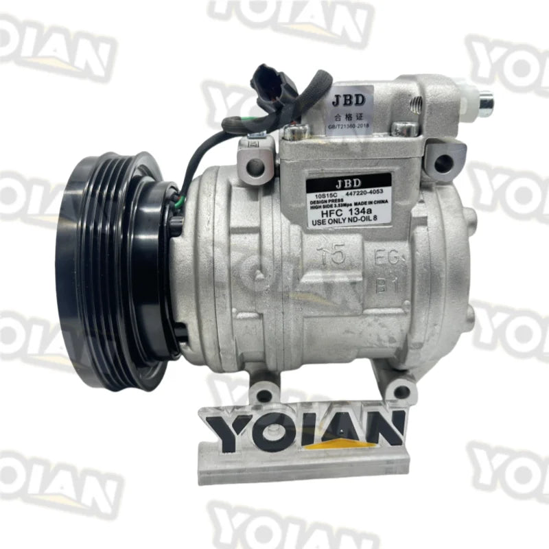 YOIAN Excavator Parts 10S15C A/C AC Compressor 20Y-979-6121 447220-4053 447220-4052 R134A for Komatsu PC200-7 PC360-7