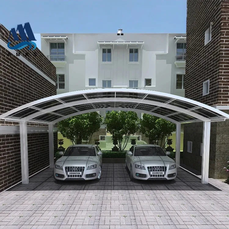 2 Car Canopy Outdoor Garden Aluminium Frame Polycarbonate Sheet Carport