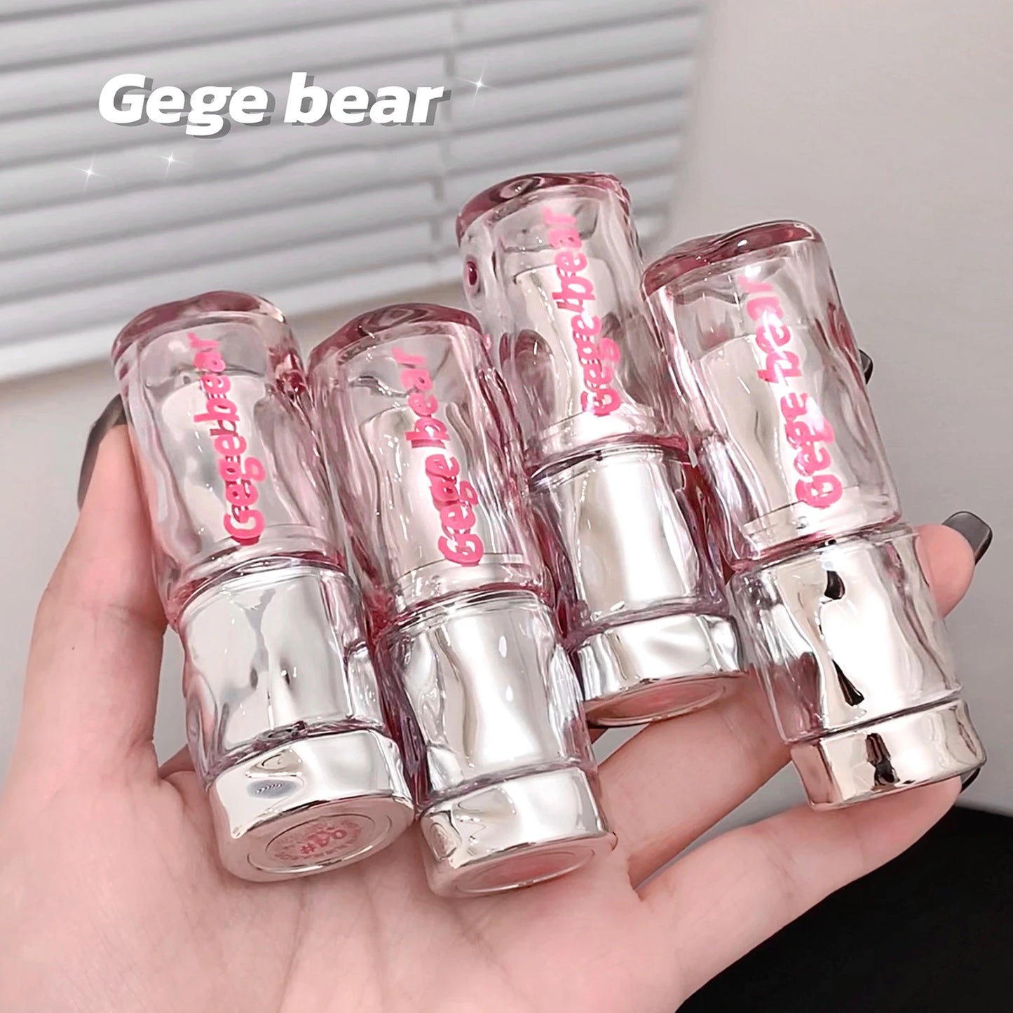 Gege Bear High Quality Light Translucent Water Gloss Lipstick Customizable Color and Logo Fashion Style
