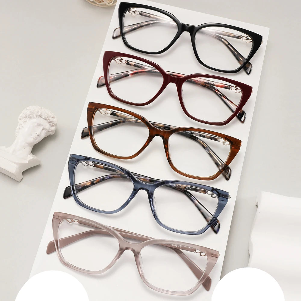 FEROCE Fancy Cat Eye Unisex Fashionable Luxury Optical Eyeglasses Frames New Design Spectacles