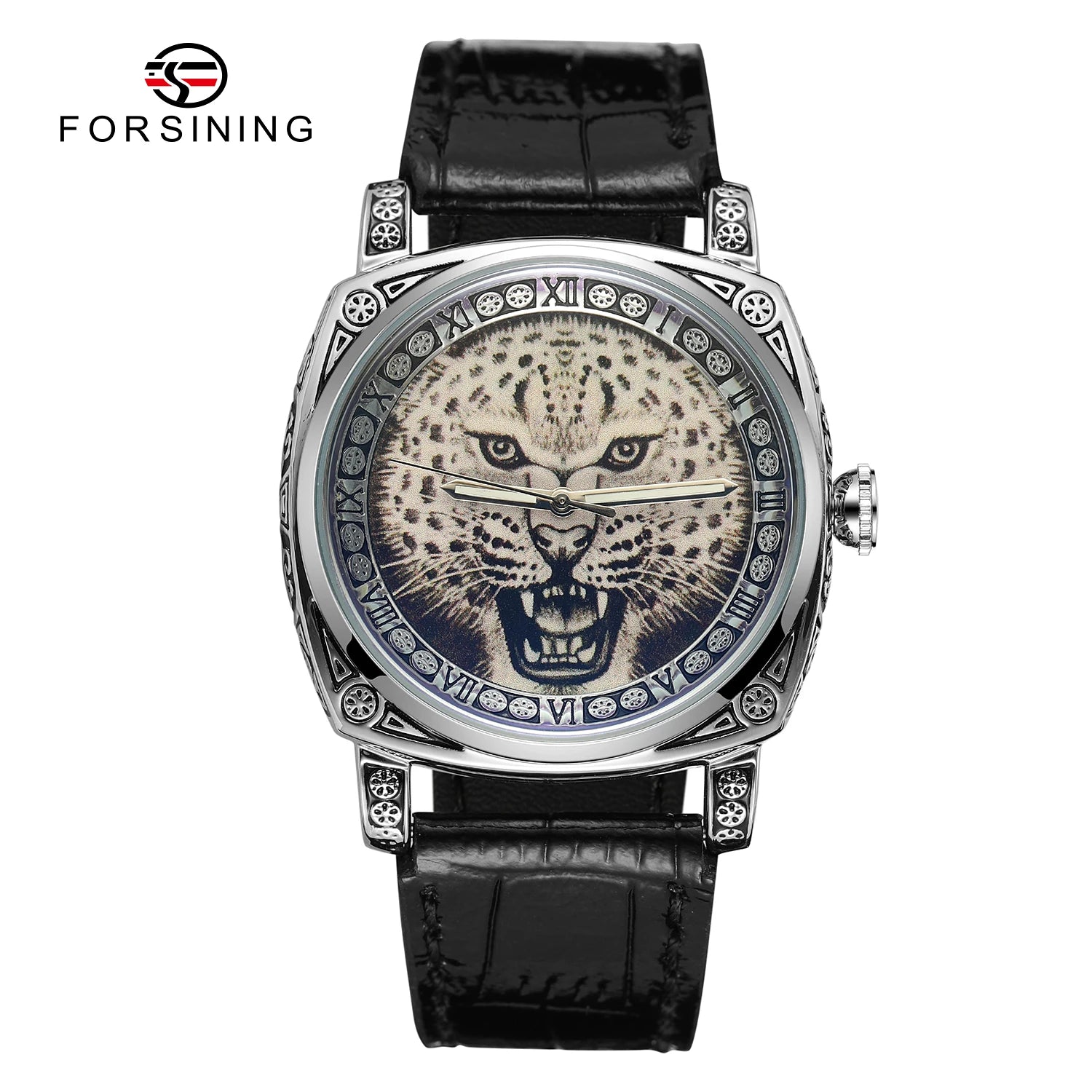Forsining Relojes Montre New Design Dragon Automatic Mechanical Wristwatch PunkJam Tangan Men Watch Tiger Skull Style Watches