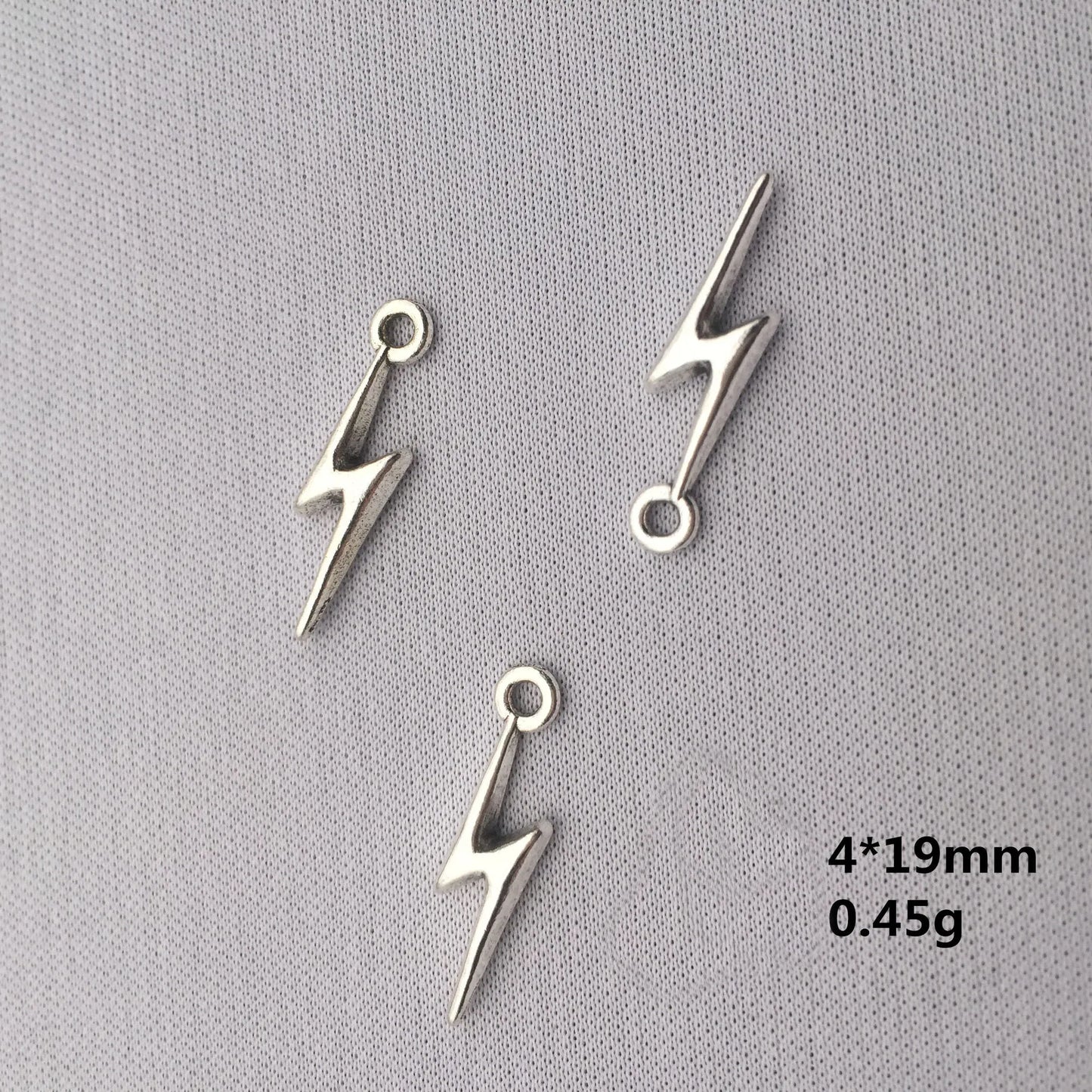 Cheap DIY Making  Pendants Jewelry Accessories Finding Vintage Antique Silver Zinc Alloy lightning Charm Jewelry Pendant
