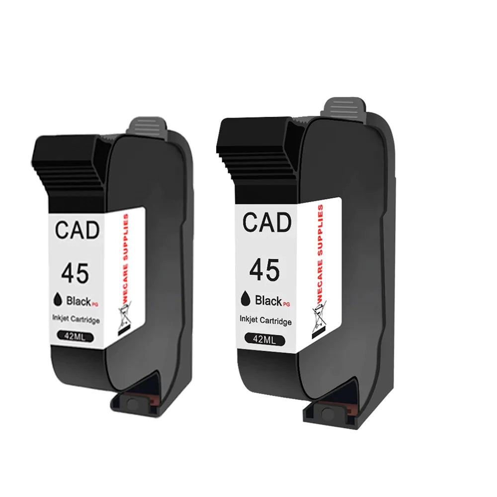WECARE 45A 51645 42ML Remanufactured Black Compatible for Cartridge for HP 45 Pigment for Full Grade a