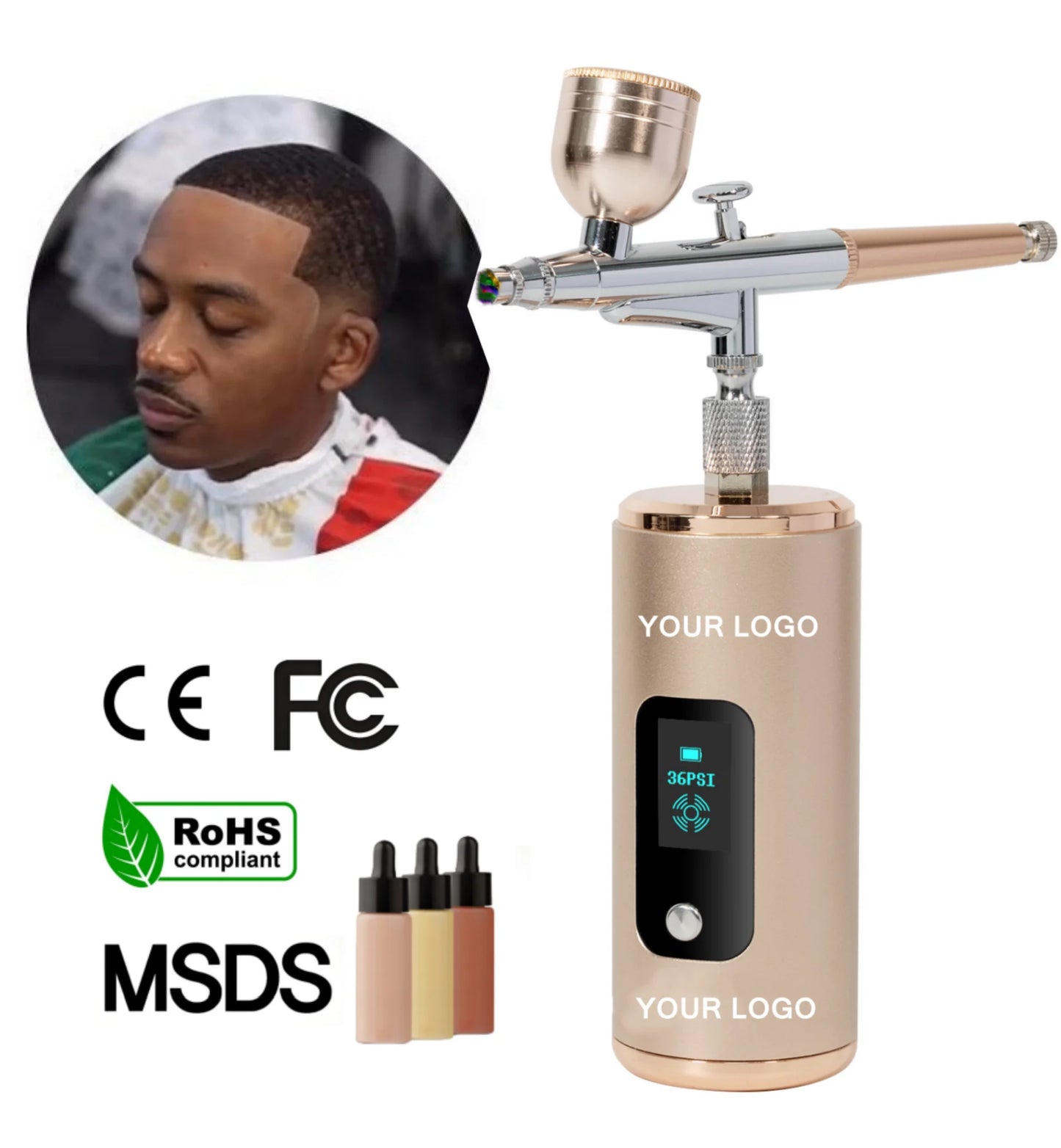 Factory Hot Sale Mini Compressor Foundation Gun Makeup Manual for Cakes Glitter Decorating Tools Cake Decorate Airbrush