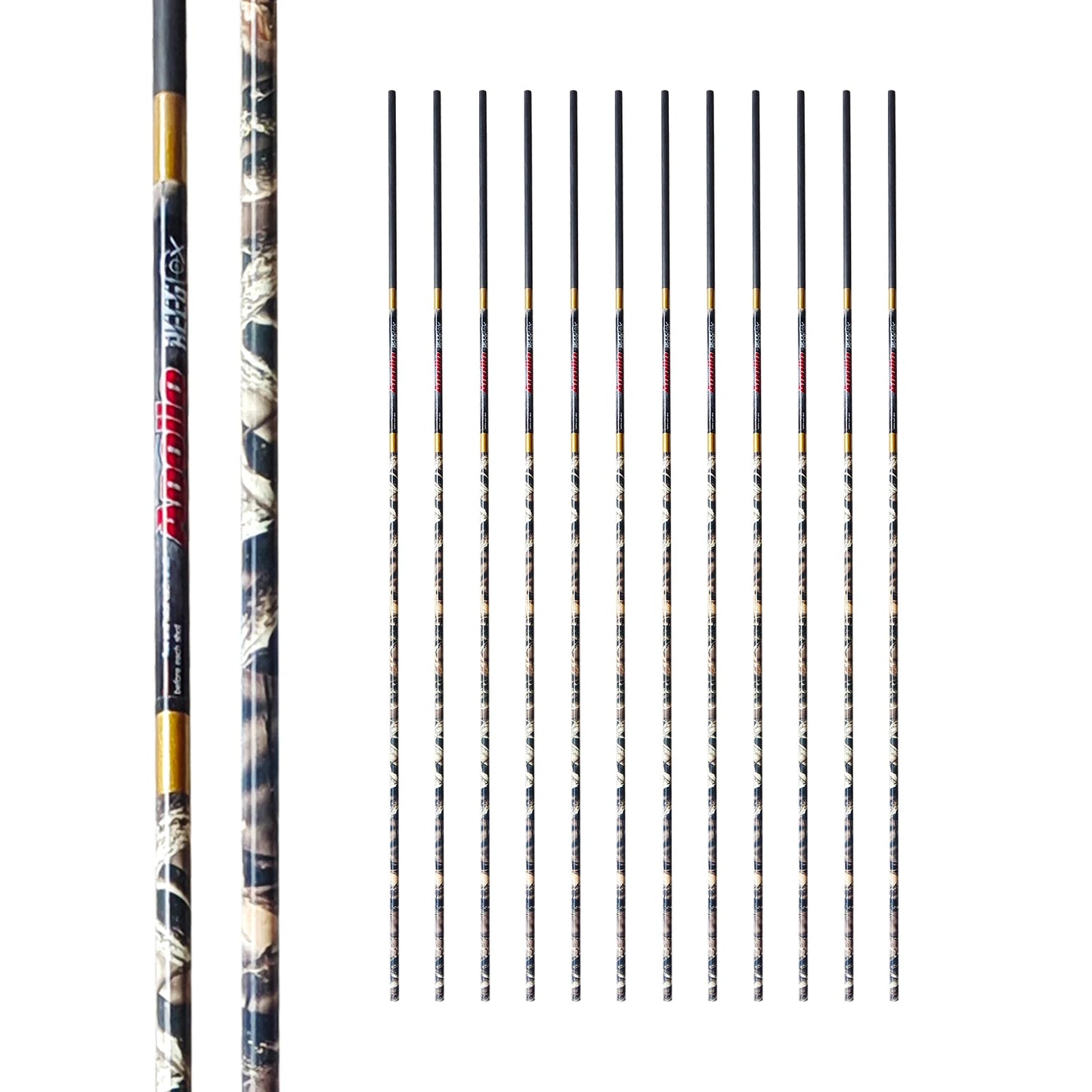 Factory Wholesale Pure Carbon Fiber Arrows Straightness 0.001 0.003 0.006 ID 4.2mm 6.2mm Camo Print Shaft Recurve Archery Steel
