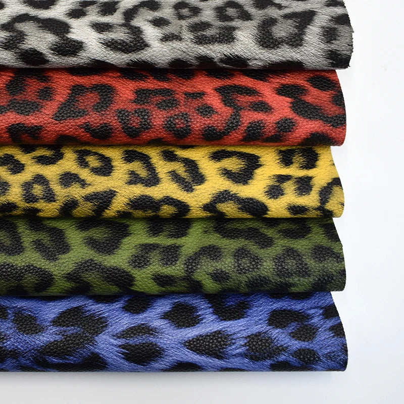 Leopard Popular Hot Sale PU Synthetic Leather Vinyl  for Shoes Bags