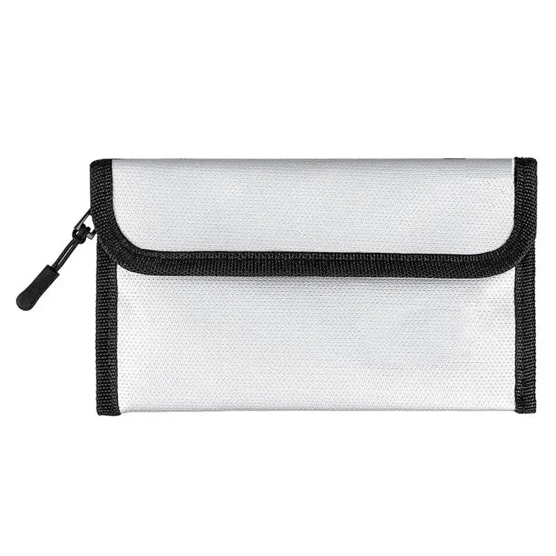 Small Water and Fire Resistant Zipper Pouch Fireproof Document Bag for Cash Passbook Bank Card and Money Filing Products