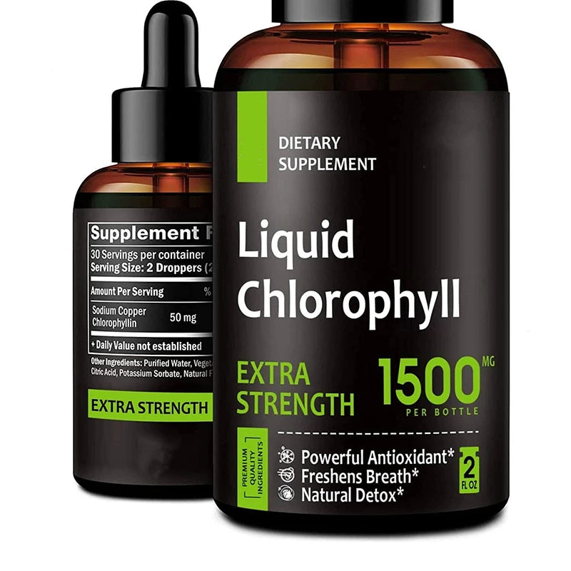 Oem Odm For Energy Booster Big Size Drop Mint 16 Fl Oz Unflavored Chlorophyll Liquid