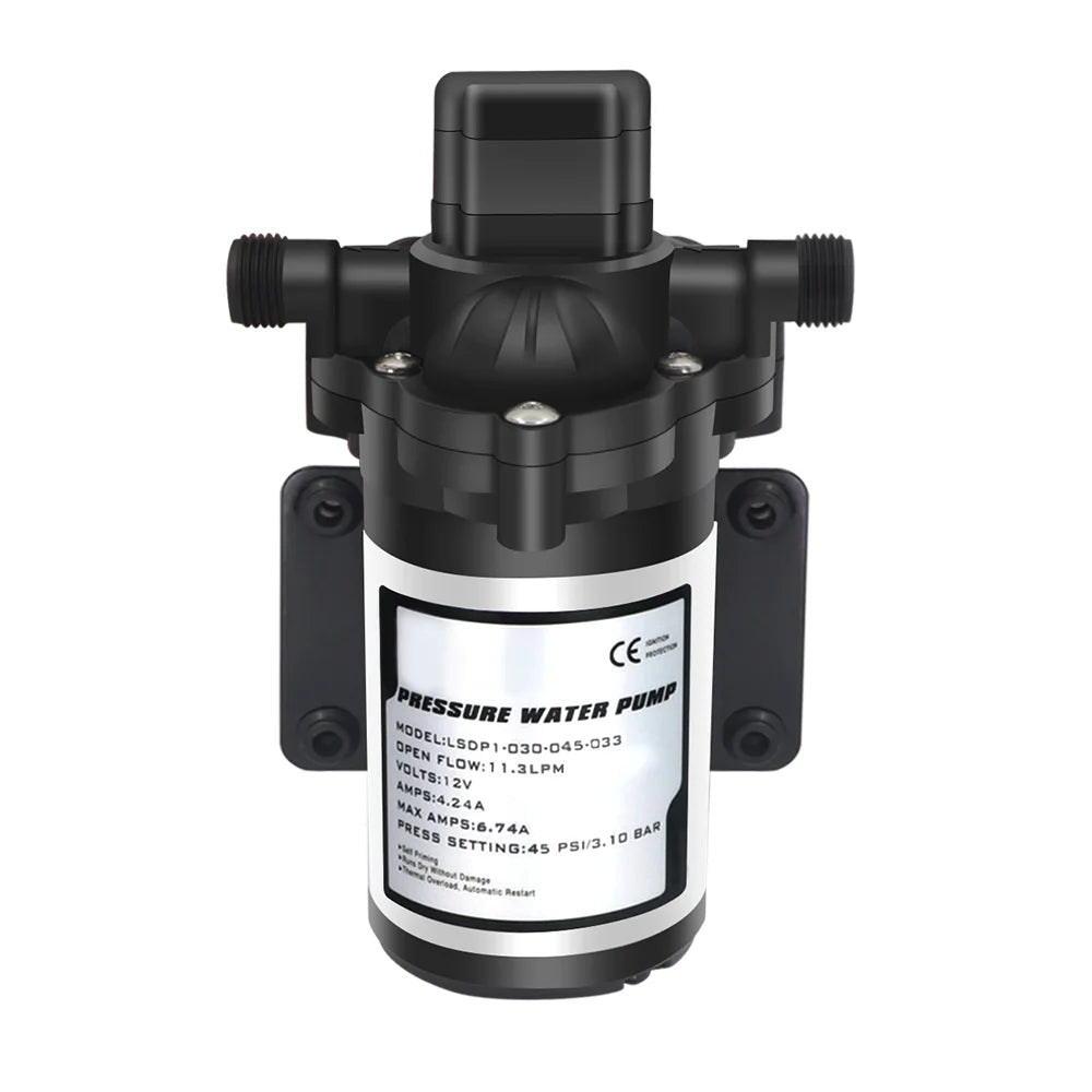 Mambaflo 33 Series 15LPM/4.0GPM High Pressure RV Marine Diaphragm Water Pump 45PSI/3.10BAR Booster Pump DC 115V Electr