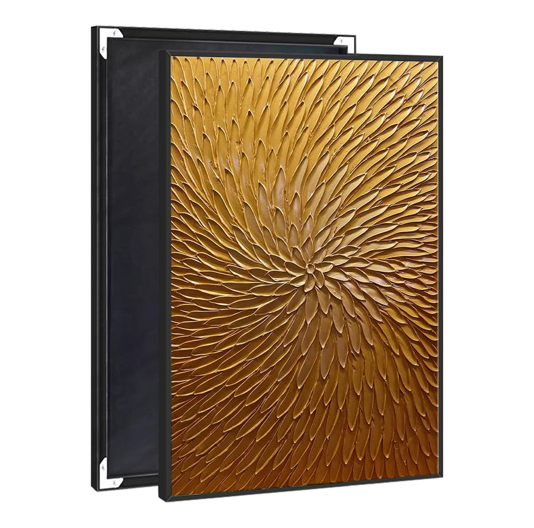 UNIART Custom Handmade Golden Abstract Oil Painting Canvas Artwork Original Hand-painted Texture Thick Oil for Indoor Use