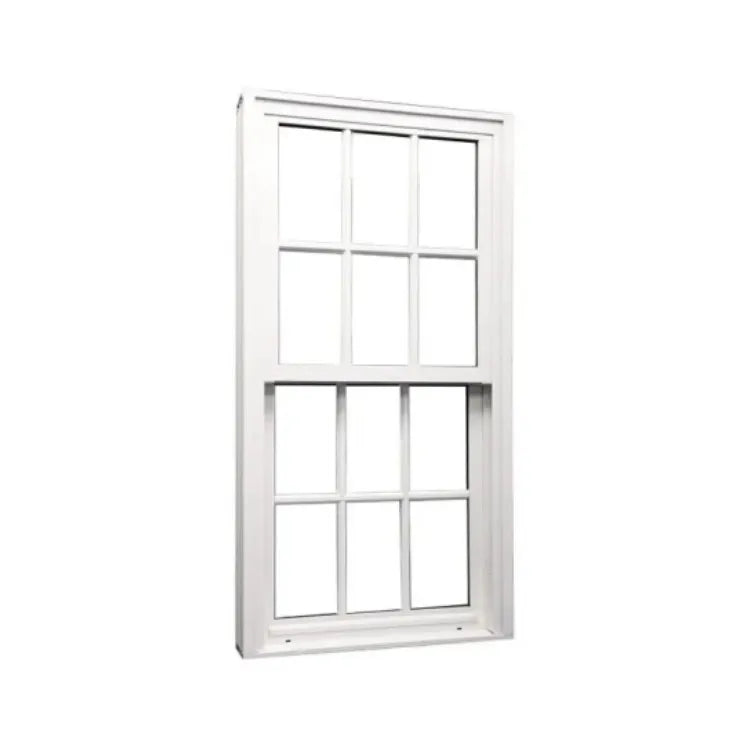 YIDA Energy Star Double Pane Low E Single Hung PVC Plastic Vertical Sliding Window Louver Magnetic Screen Stainless Steel