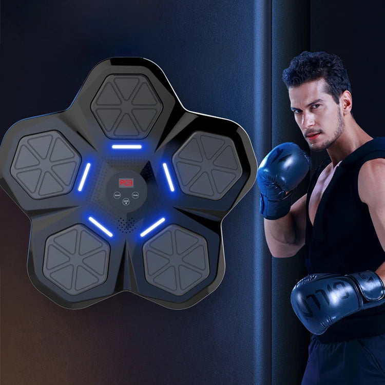 Electric Wall Mounted Music Boxing Machine Dummy Type PU Boxing Practice Kit Punching Pads Home Sparring Machine for Adults