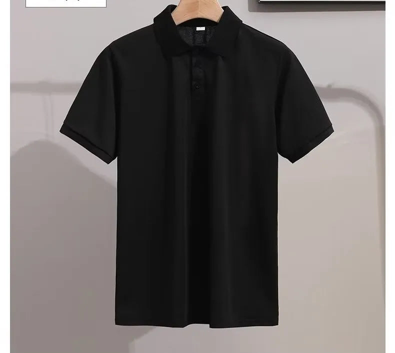 Oem customized polo shirt men's summer thin lapel short sleeved tshirt korean style trendy loose casual half sleeved polo shirt
