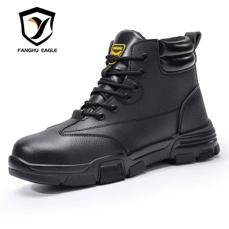 GUYISA New Style Air Mesh Upper  Anti-puncture  Rubber Sole High Top Safety Shoes Functional Shoes Safety Boot