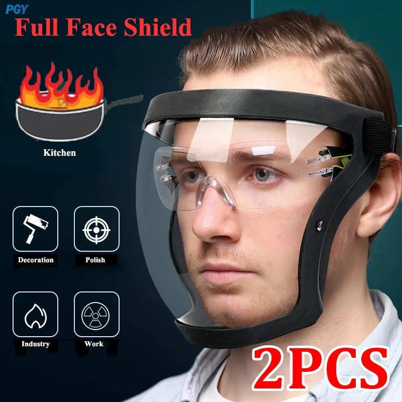 Máscara de protección a prueba de salpicaduras, Protector Facial transparente, máscara protectora de seguridad para ext…