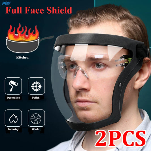Máscara de protección a prueba de salpicaduras, Protector Facial transparente, máscara protectora de seguridad para ext…