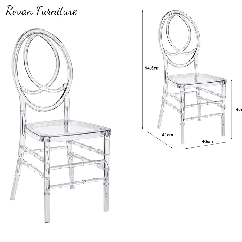 RTS TOP Popular Beach Wedding Chair Set up Wedding Plastic Acrylic Luxury Wedding Chairs