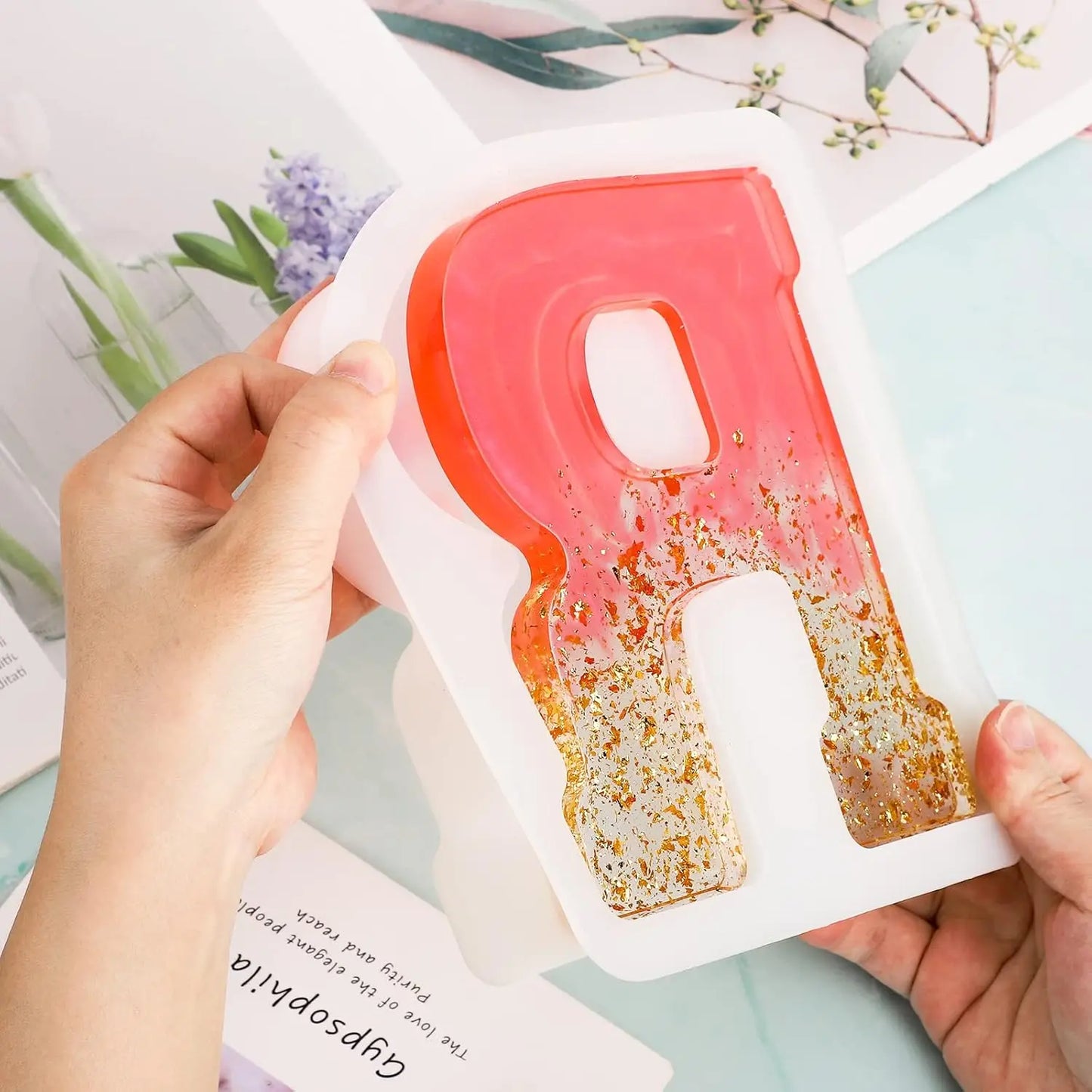 Hot Large size letter R capital letter symbol silicone mold suitable for home decoration jewelry making tools party decoration