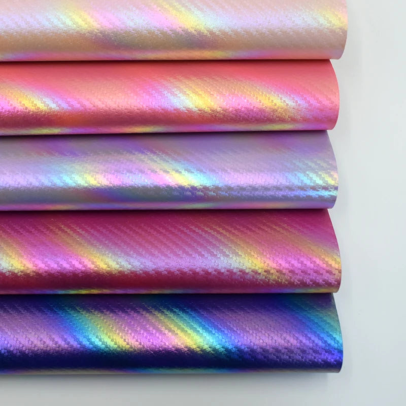 Radiant Carbon Pattern PVC Synthetic Leather Vinyl Fabric for Make-up Case Handbag Crafts
