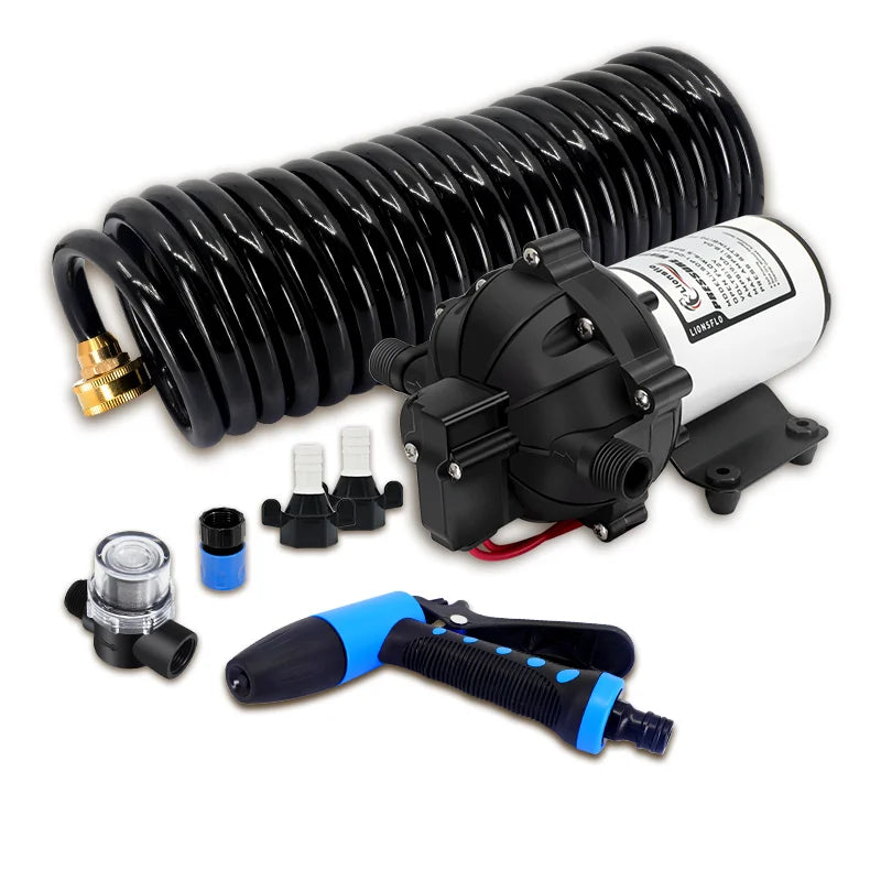MAMBAFLO 51SERIES 12 Volt DC 6.5GPM Diaphragm Water Pump Self-priming Washdown Pump Kit Car Washer High Pressure Boat Marine