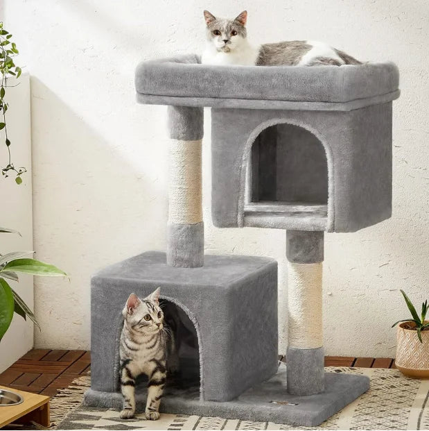 Modern Luxury Wooden Cat Climbing Tree for Interactive Play & Sustainable Design
