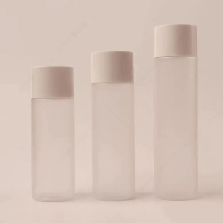 Frosted PET Plastic Toner Bottle for Lotion 100ml 120ml 150ml 200ml Cosmetic Packaging with Silk Screen & Screw Cap