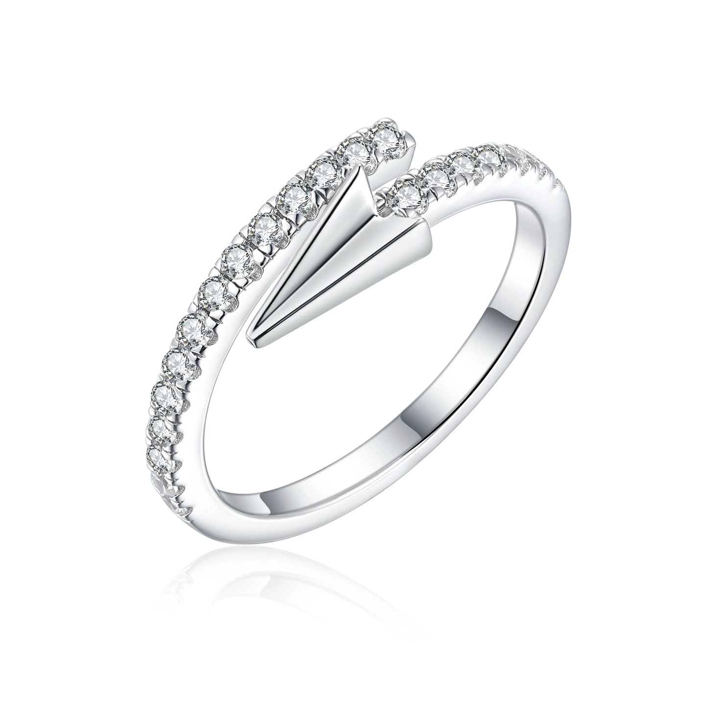 Dropshipping Stocks Selling 925 Sterling Silver Rings Customize Logo Rings CZ Zircon Wedding Promise Jewelry Bridal Women Rings