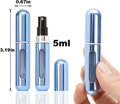 5ml Refillable Aluminum Perfume Atomizer Spray Bottle Empty Portable Cosmetic Metal Lipstick Compatible