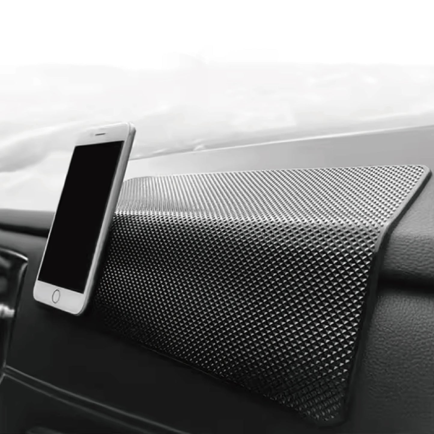 Multifunctional Car Dashboard Anti-Slip Mat Universal Car Dash Sticky Rubber Mat Phone Holder for Keys Coins Sunglass Grip Pad