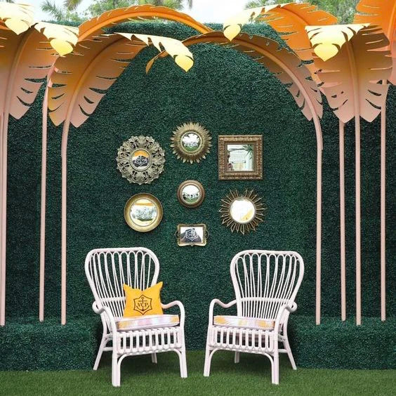 Bulk Wholesale 50x50cm Artificial Greenery Plant Eucalyptus Boxwood Grass Wall Panel for Hotel Mall Outdoor Indoor Landscape OEM