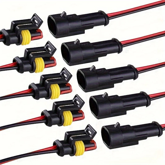 Conector de cable eléctrico de 2 pines, enchufe macho hembra de 18AWG, conectores de cable de desconexión rápida para c…